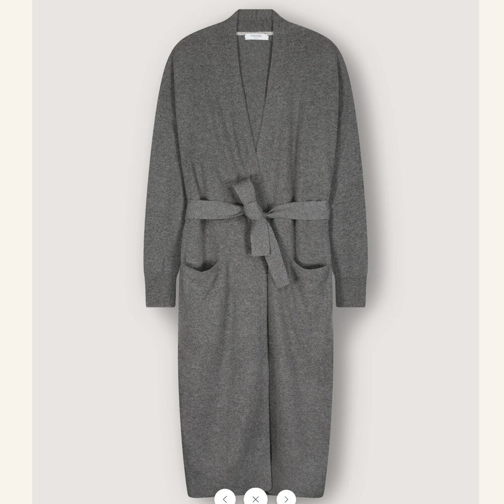 grey - Nomad New York 100% Cashmere "Mercer" Duster Cardigan.